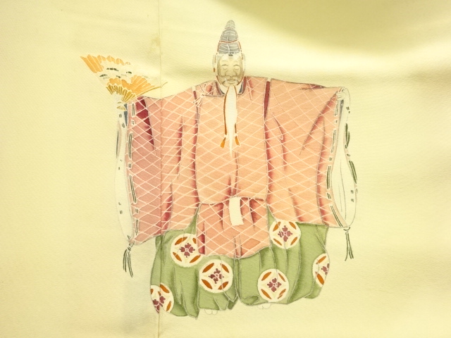 JAPANESE KIMONO / ANTIQUE KIMONO / SILK / NOH ACTOR